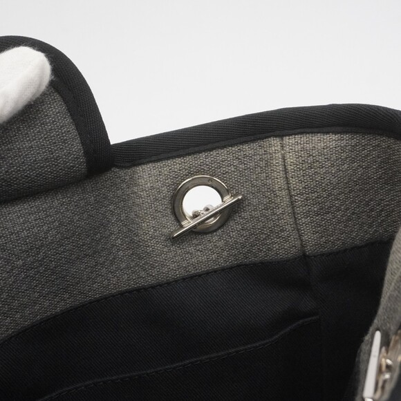 CHANEL Black Canvas Deauville Tote Bag - Picture 14 of 16